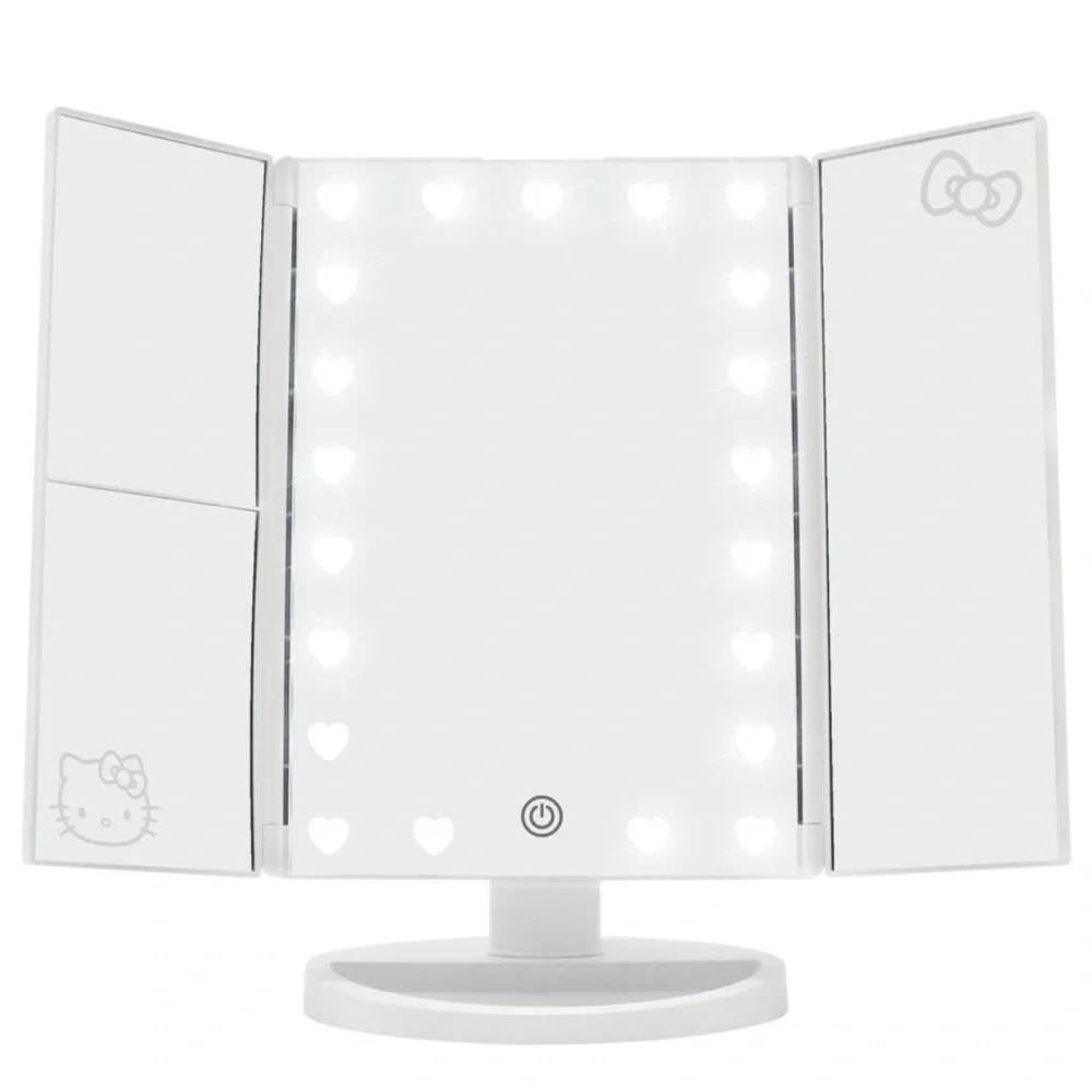 Hello Kitty Tri Fold LED mirror with magnification